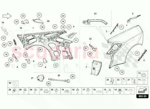 Part Diagram for Lamborghini 4T8809644B