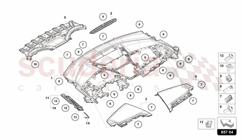 Part Diagram for Lamborghini 47C857003AXZ0