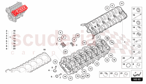 Part Diagram for Lamborghini 07M103132A