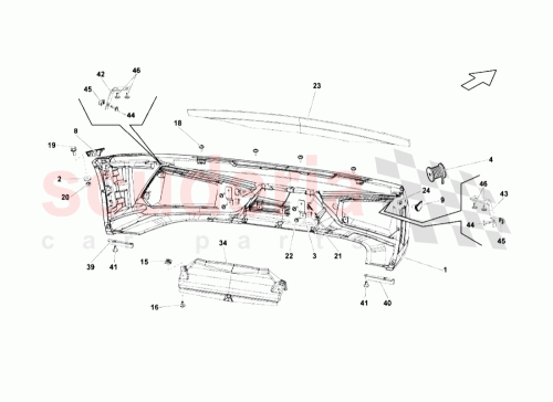 Part Diagram for Lamborghini 400807062C