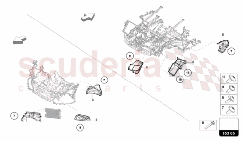 Part Diagram for Lamborghini 47B805087