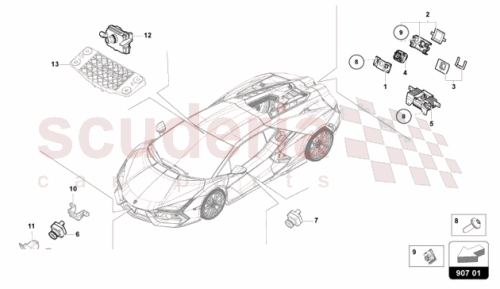 Part Diagram for Lamborghini 47B825507F3FZ