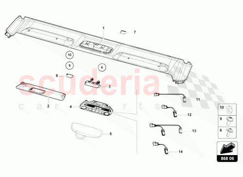 Part Diagram for Lamborghini 4T7867512HQG8