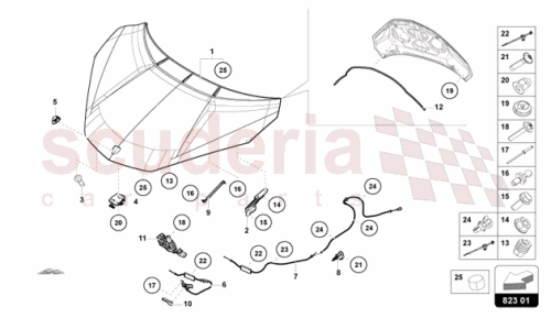 Part Diagram for Lamborghini 47B823179