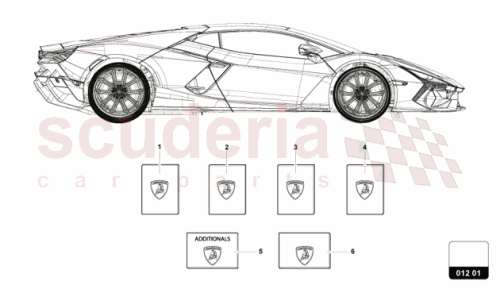 Part Diagram for Lamborghini 47B012777SC