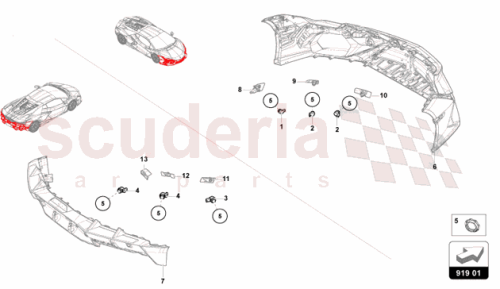 Part Diagram for Lamborghini 47B919275F3FZ