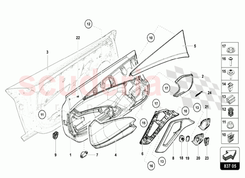 Part Diagram for Lamborghini 470867166F