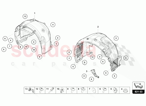 Part Diagram for Lamborghini 8E0821989B