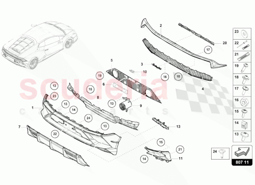 Part Diagram for Lamborghini 4T0807497T
