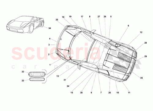 Part Diagram for Lamborghini 400010554A