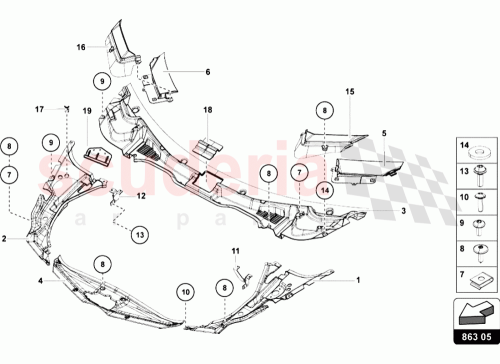 Part Diagram for Lamborghini 470819103C