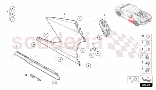 Part Diagram for Lamborghini 47B8630973FZ