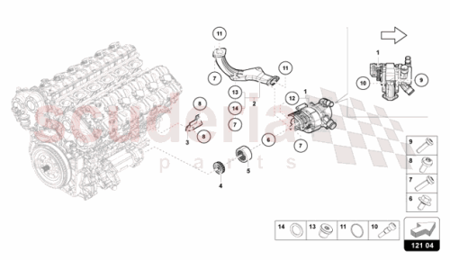 Part Diagram for Lamborghini 07M121079
