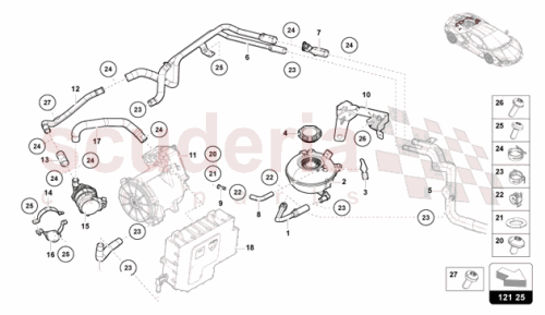 Part Diagram for Lamborghini 47B121685A