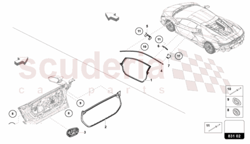 Part Diagram for Lamborghini 47B837917
