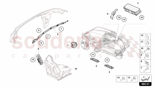 Part Diagram for Lamborghini 47B880201AQG8