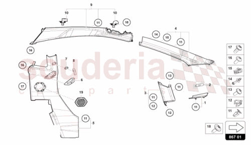 Part Diagram for Lamborghini 47B868204A