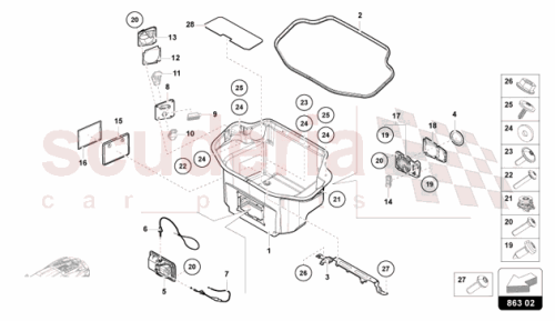 Part Diagram for Lamborghini 47A863739