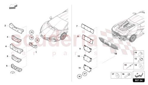 Part Diagram for Lamborghini 47B807119A