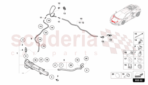 Part Diagram for Lamborghini 9Y0955985C