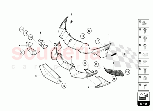 Part Diagram for Lamborghini 470807682D