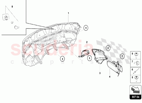 Part Diagram for Lamborghini 4T0253698F