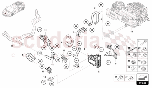 Part Diagram for Lamborghini 47B819374D