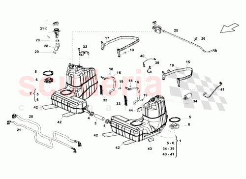 Part Diagram for Lamborghini 443201365B