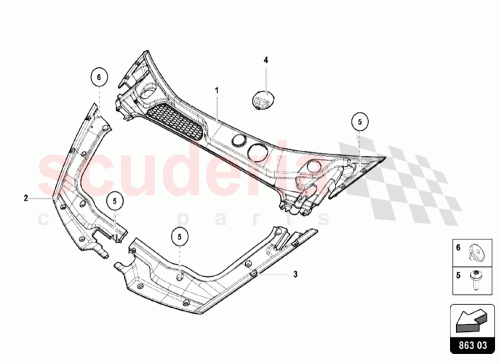Part Diagram for Lamborghini 4T1819426C