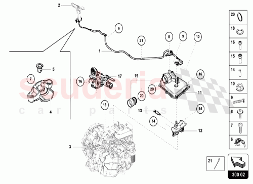 Part Diagram for Lamborghini 4S0713169A