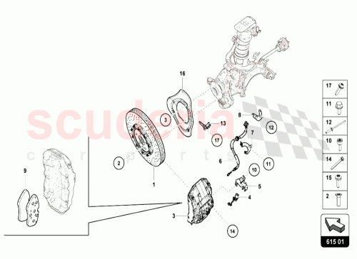 Part Diagram for Lamborghini 4T0615105C