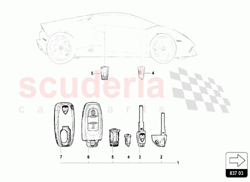 Part Diagram for Lamborghini 8L0857113F