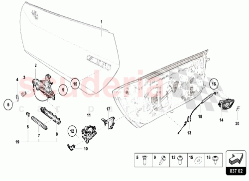 Part Diagram for Lamborghini 4T0837293H