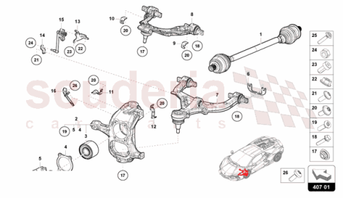 Part Diagram for Lamborghini 47B611320