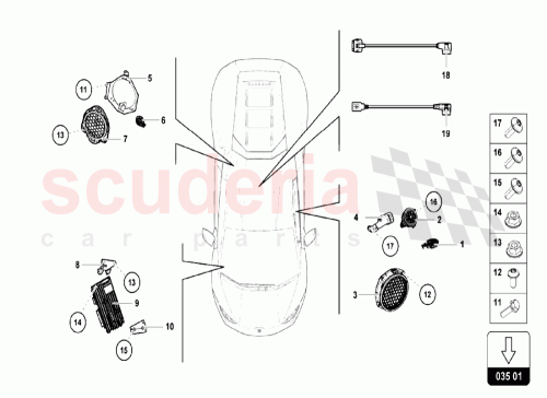 Part Diagram for Lamborghini 4T0035643A