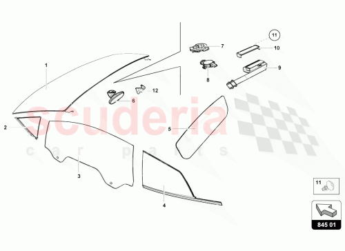 Part Diagram for Lamborghini 8X0857593AB4PK