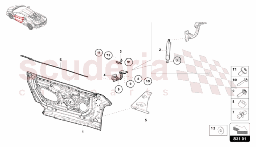 Part Diagram for Lamborghini 47B831411