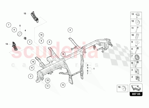 Part Diagram for Lamborghini 4M1857745