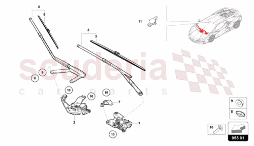 Part Diagram for Lamborghini 47C955426