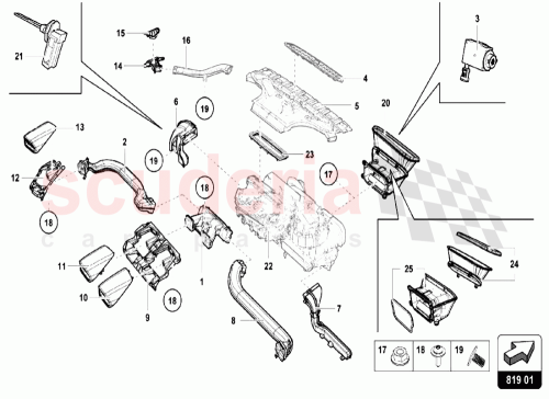 Part Diagram for Lamborghini 4T1819668