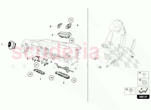 Part Diagram for Lamborghini 4T0880201B6PS