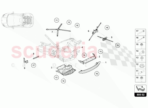 Part Diagram for Lamborghini 4S0813905C