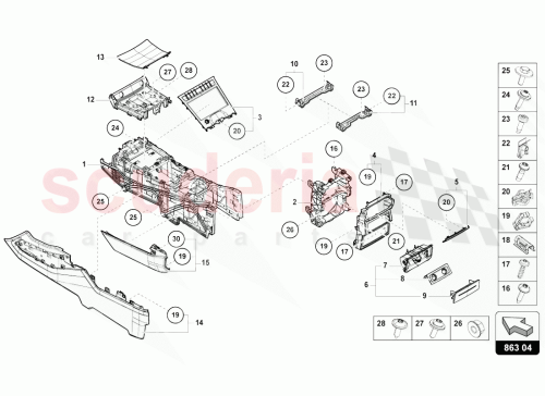 Part Diagram for Lamborghini 4M0863345