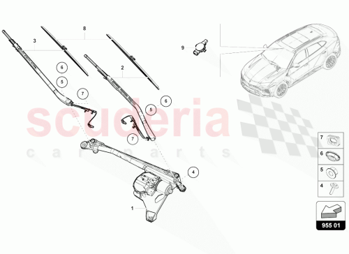 Part Diagram for Lamborghini 4ML998002