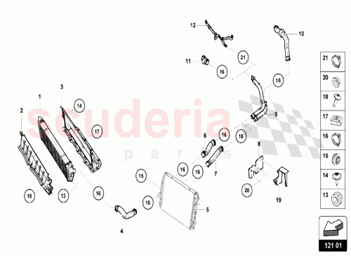 Part Diagram for Lamborghini 4S0121055B