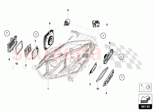 Part Diagram for Lamborghini 7PP941472E