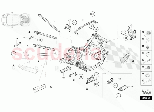 Part Diagram for Lamborghini 4T7810437B