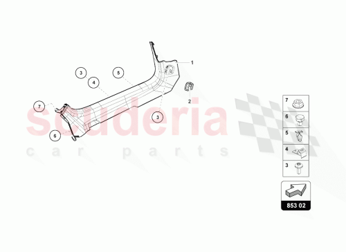 Part Diagram for Lamborghini 4T1854903H