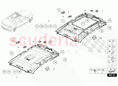 Part Diagram for Lamborghini 4ML861303