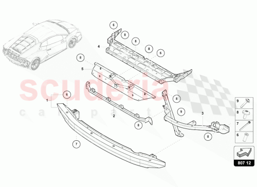 Part Diagram for Lamborghini 4T0807313E